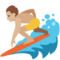 Person Surfing - Medium Light emoji on Facebook
